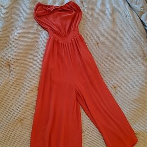 Women's Strapless Jumpsuit with pockets